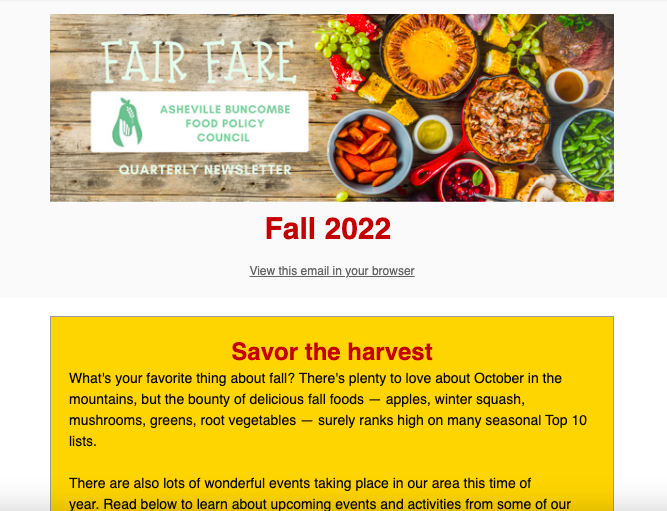Fall Into Our Fall Newsletter